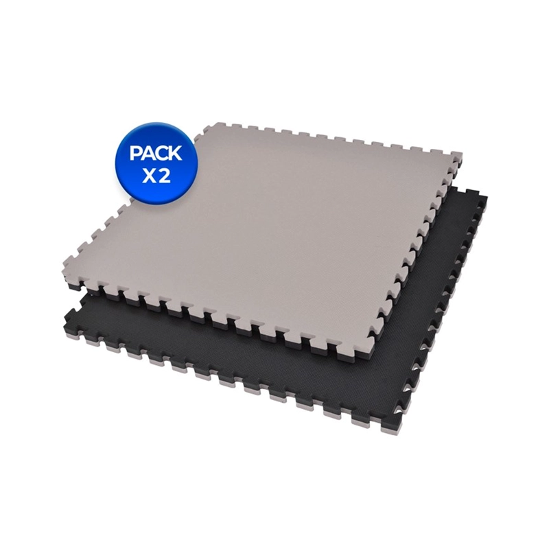 PACK 2X TATAMI 4,0 CM GROSOR - 100 X 100 CM - NEGRO / GRIS - 1