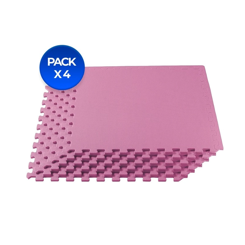 TATAMI 1.2 CM GROSOR X 62 X 62 CM ROSADO PACK 4X - 1