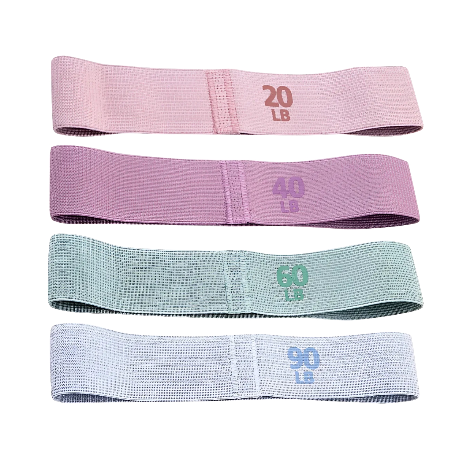 BANDAS DE GLUTEOS TELA SOFT SET 4X RESISTENCIAS - 1