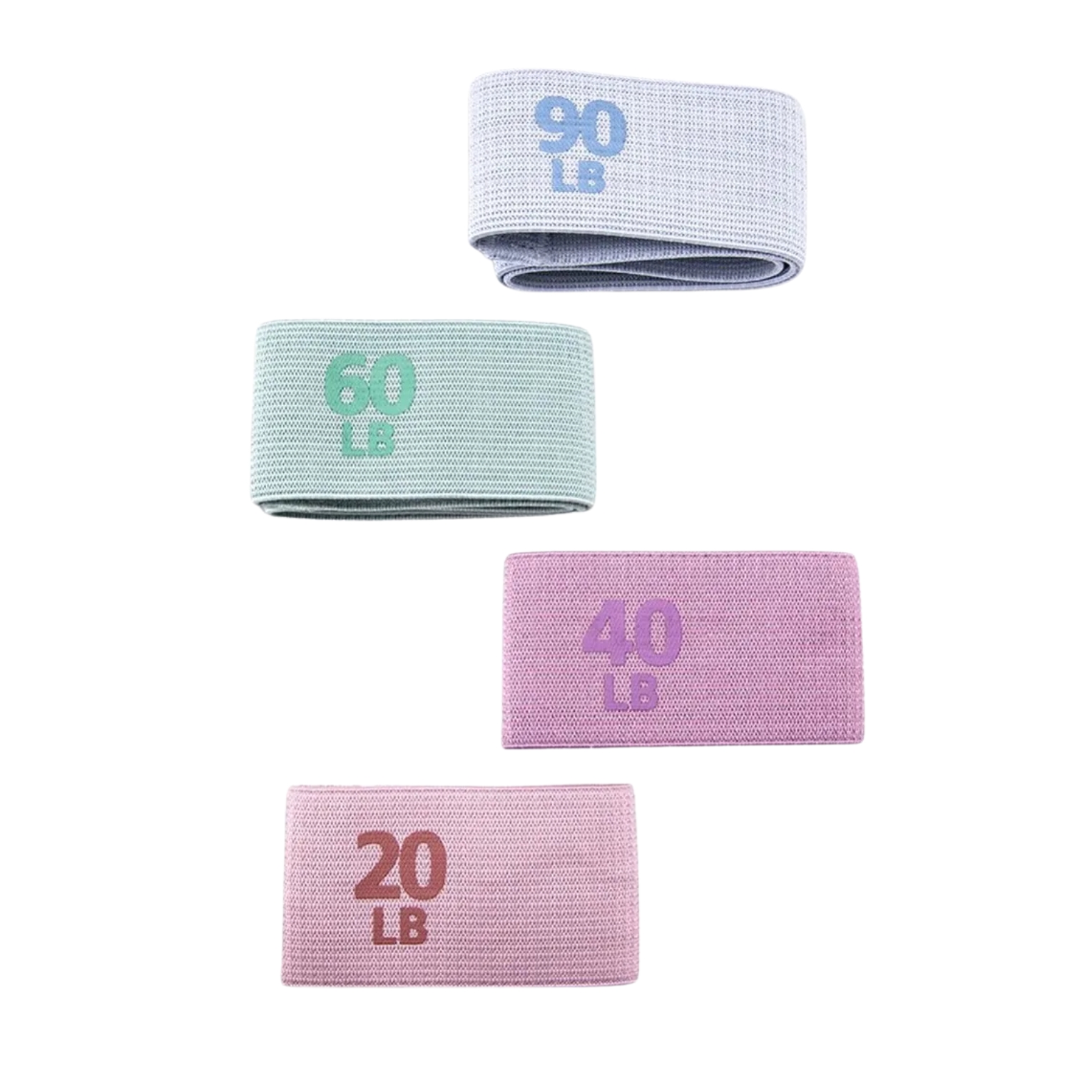 BANDAS DE GLUTEOS TELA SOFT SET 4X RESISTENCIAS - 4