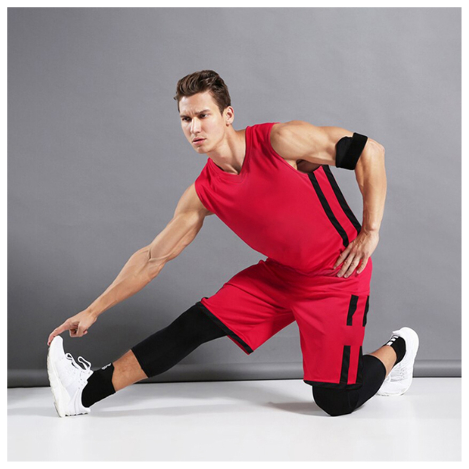 UNIFORME DE BASKETBALL UNISEX DISEÑO 206580 / (ROJO / NEGRO) TALLA 6XL… / NEGRO / 6XL - 2
