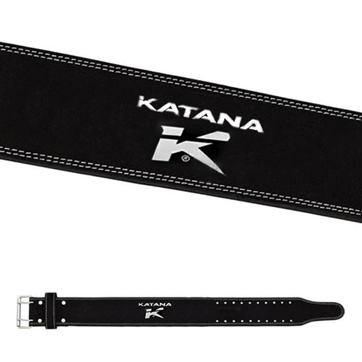 CINTURON DE LEVANTAMIENTO KATANA - CUERO NUBUCK 10 CM WE-4B - NEGRO - TALLA XXL / TALLA XXL - 4