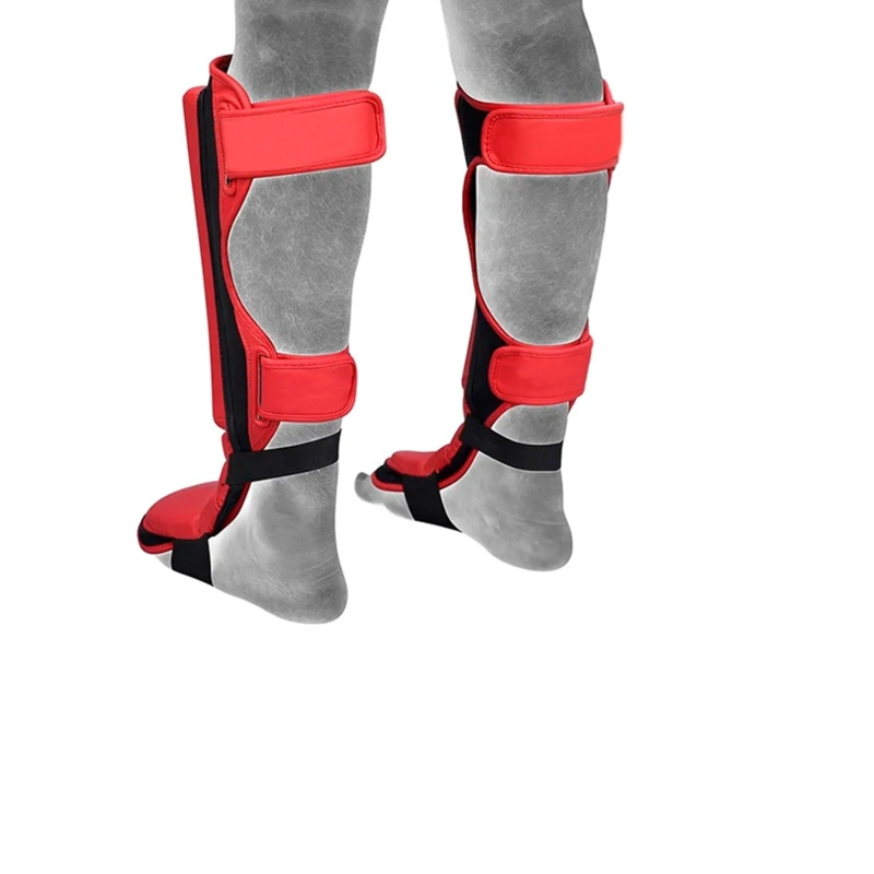 CANILLERAS KATANA MOLDED KING CUERO MAYA SHOCK ROJAS SGR-T7R - XL / TALLA XL - 5