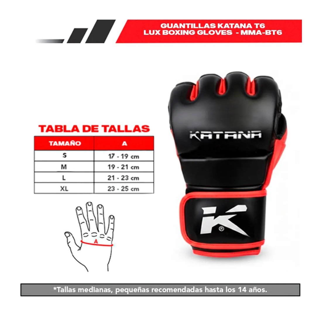 GUANTILLAS MMA T6 KATANA - MMA-BT6 - ROJO - TALLA XL / TALLA XL - 5