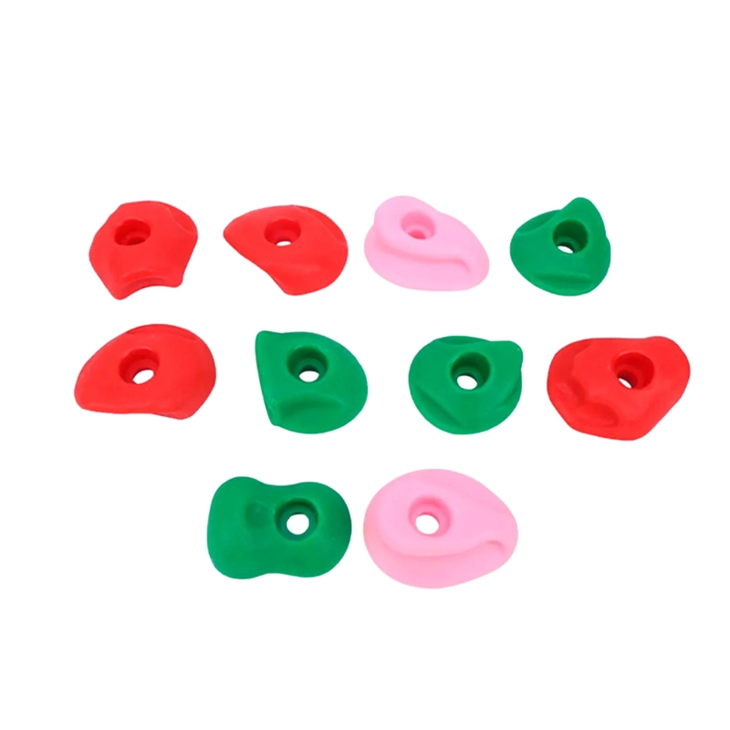 KIT 10 PRESAS PEQUEÑAS PIEDRA ESCALADA NIÑO DE RESINA CON TUERCAS - 2