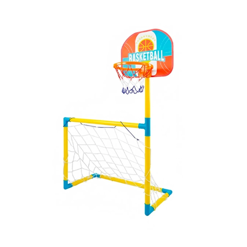ARCO DE FUTBOL INFANTIL PLEGABLE 49 X 64 CM + DOBLE PELOTA + SOPORTE BASKET – 5019 - 2