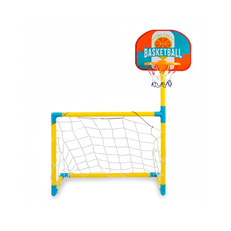 ARCO DE FUTBOL INFANTIL PLEGABLE 49 X 64 CM + DOBLE PELOTA + SOPORTE BASKET – 5019 - 3