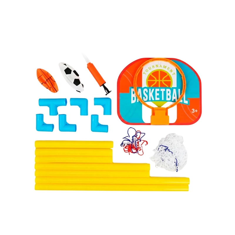 ARCO DE FUTBOL INFANTIL PLEGABLE 49 X 64 CM + DOBLE PELOTA + SOPORTE BASKET – 5019 - 4