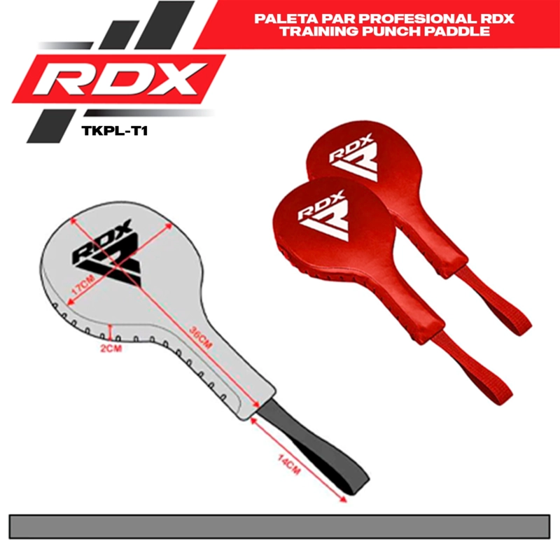 PALETA PAR PROFESIONAL RDX - TRAINING PUNCH AZUL - TKPL-T1U / AZUL - 8