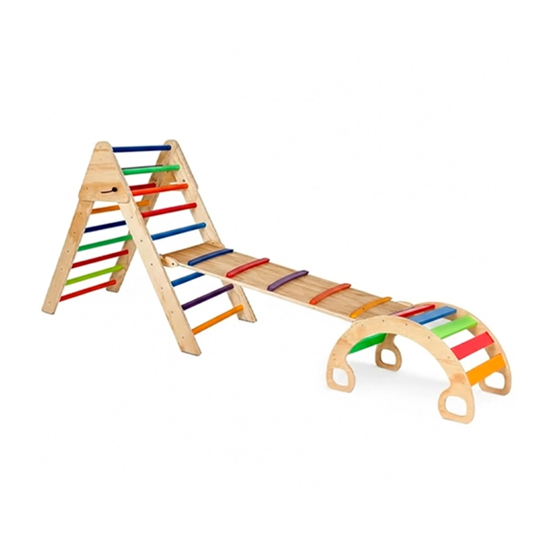 JUEGO DE MADERA TRIPODE PASARELA ARCO EN MONTESSORI COMBI WCFS-14 / ... - 1