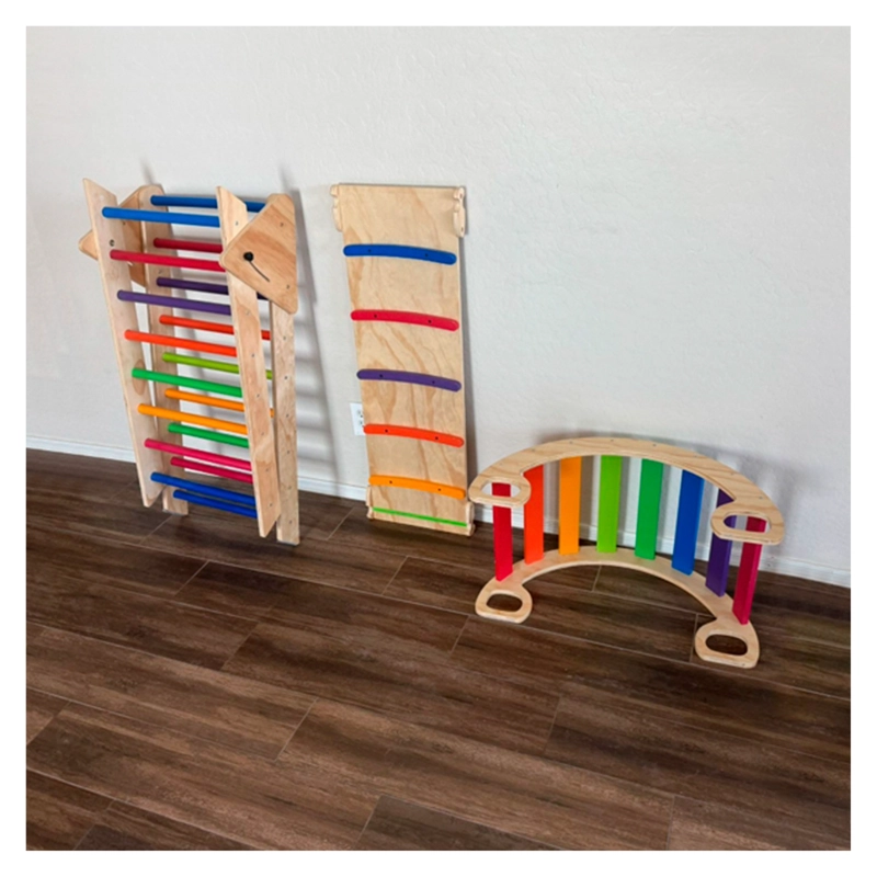 JUEGO DE MADERA TRIPODE PASARELA ARCO EN MONTESSORI COMBI WCFS-14 / ... - 2
