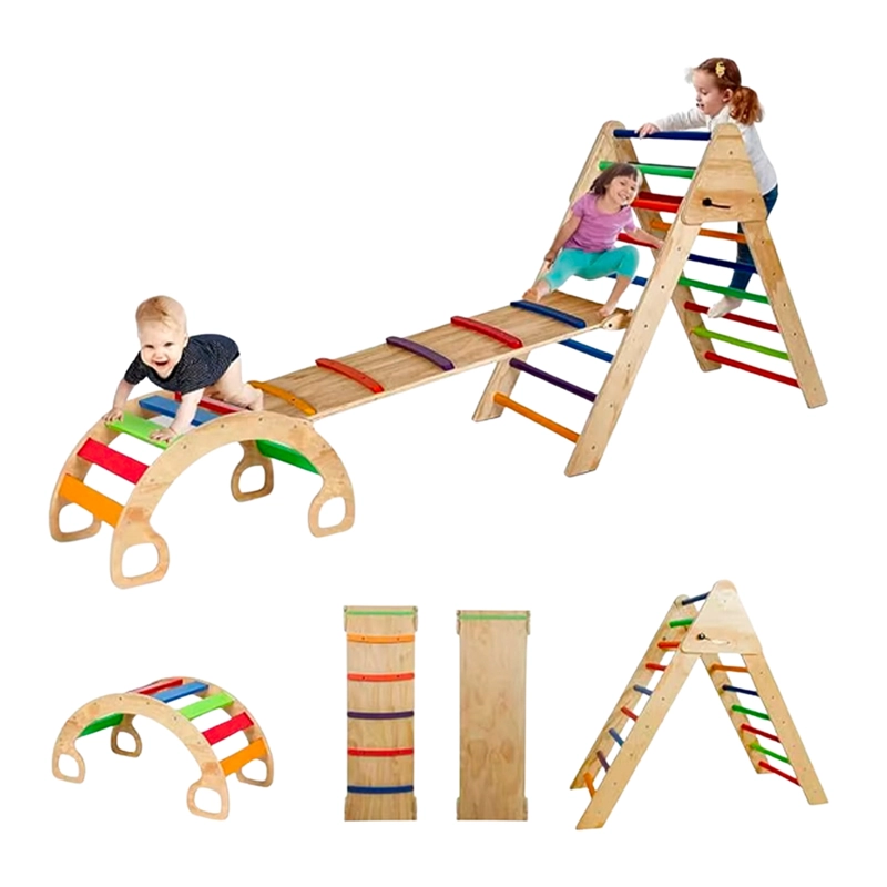 JUEGO DE MADERA TRIPODE PASARELA ARCO EN MONTESSORI COMBI WCFS-14 / ... - 4