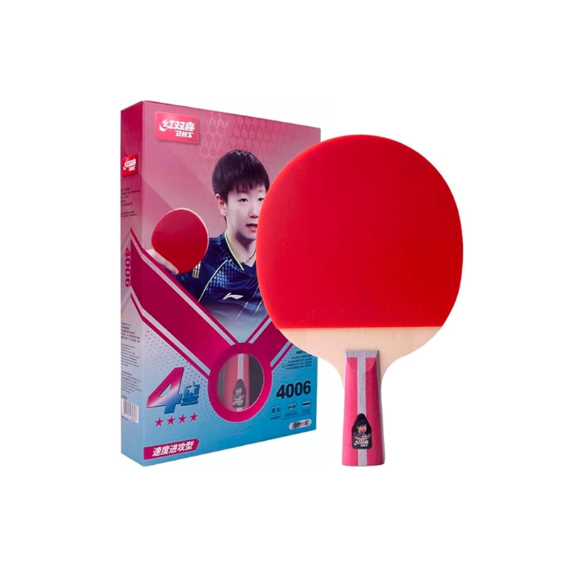 PALETA DE TENIS PROFESIONAL DHS 4 ESTRELLAS SHORT HANDLE LOOP ATAQUE RAPIDO – 4006 - 1