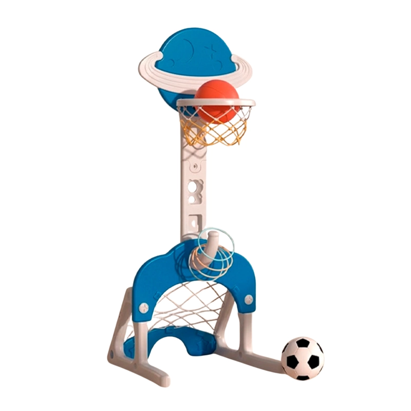 KIT JUGUETE BALONCESTO FUTBOL AROS 3 EN 1 JUEGO INTERIOR CASA – BG003 – EJ003 - 6