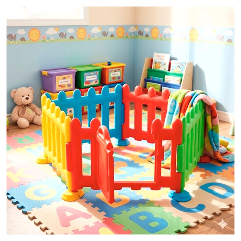 CORRAL PRESCOLAR CONECTABLE SET 5 PIEZAS COLORES 105X30X79 – CC001 – EJ004 - 4