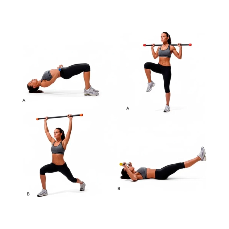 BODY BAR 1 KG BARRA CON PESO PILATES - FITNESS - 4