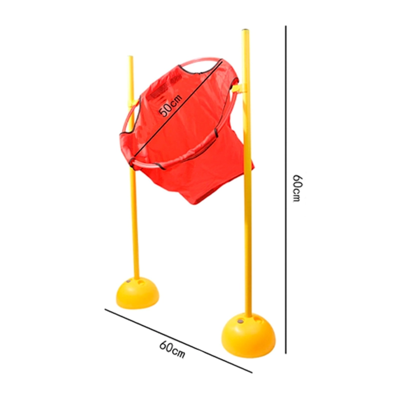 JUEGO LANZAMIENTO VALLAS CON BASES + CANASTA CON PELOTAS - 4