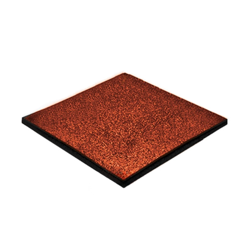 PISO DE CAUCHO PASTELON OUTDOOR 50 X 50 X 25 MM ROJO - 1