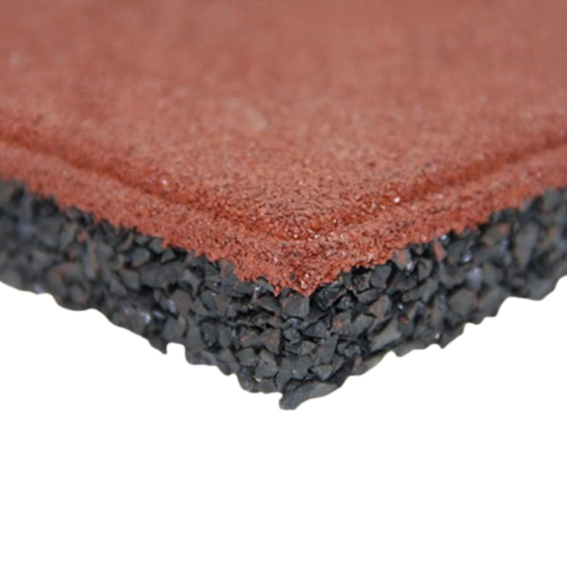 PISO DE CAUCHO PASTELON OUTDOOR 50 X 50 X 25 MM ROJO - 3
