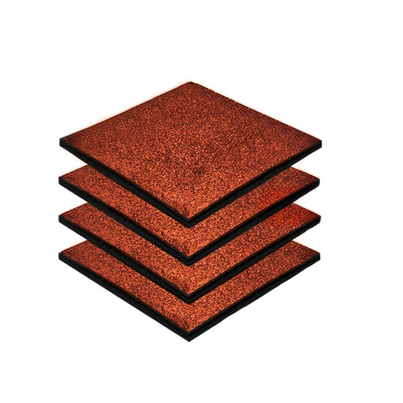 PISO DE CAUCHO PASTELON OUTDOOR 50 X 50 X 25 MM ROJO - 5