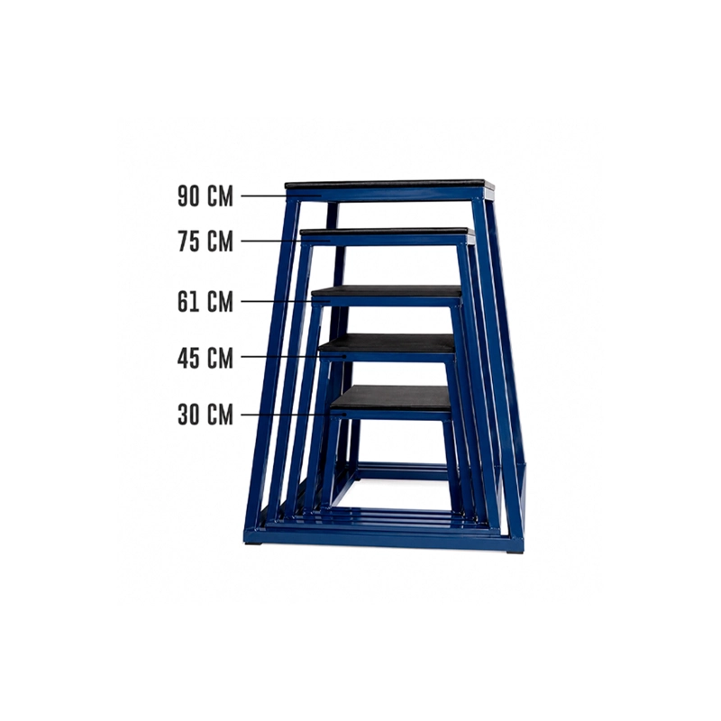SET 5X CAJONES CROSSFIT PLYOMETRIC BOXES AZUL - 5