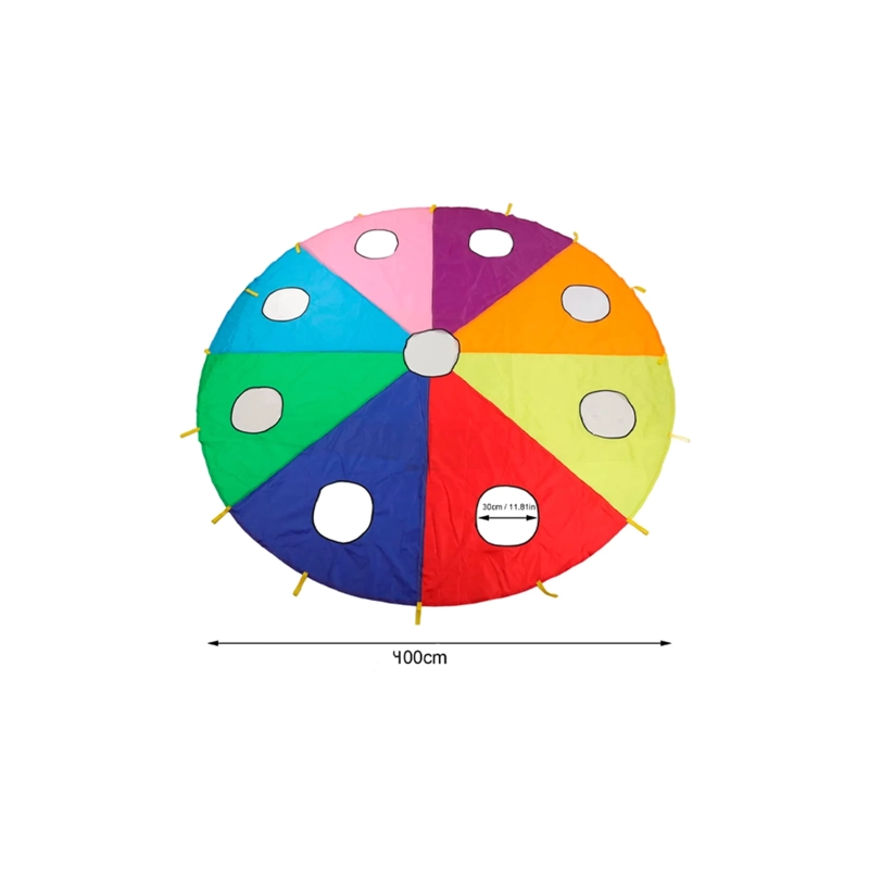PARACAIDAS DE AGILIDAD NIÑOS GIGANTE 400 CM 9 ORIFICIOS – DZT-TD-012 - 2