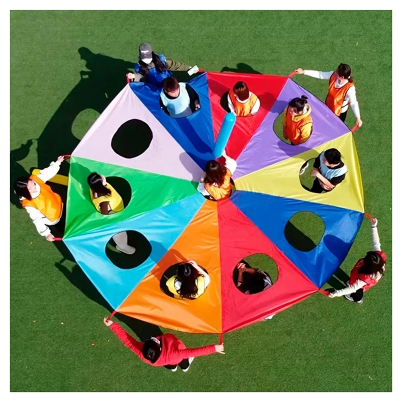 PARACAIDAS DE AGILIDAD NIÑOS GIGANTE 400 CM 9 ORIFICIOS – DZT-TD-012 - 8