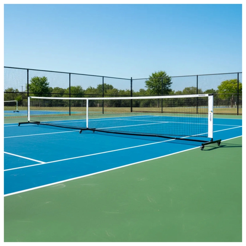 RED PORTATIL DE PICKLEBALL TENIS 6,7 X 0,91 MT 6 RUEDAS NEGRO - 6