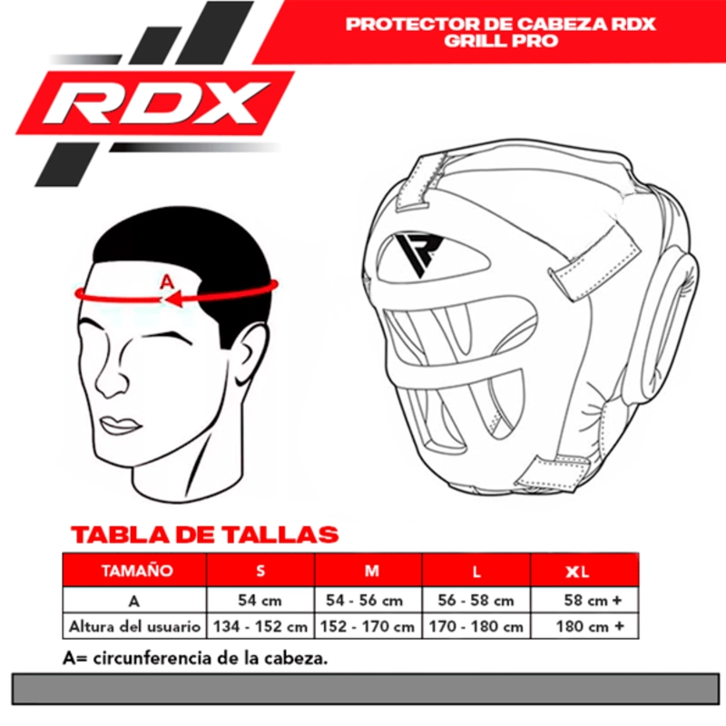 PROTECTOR DE CABEZA T1 FULL RDX GRILL PRO HGR-T1F TALLA L AZUL - 7