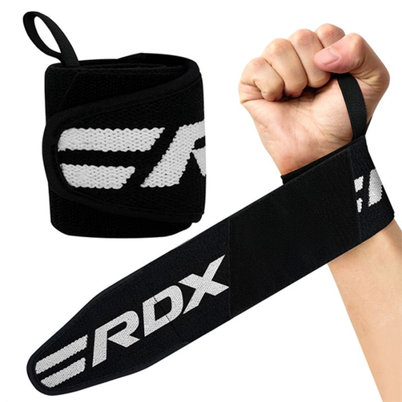 MUÑEQUERAS DE LEVANTAMIENTO RDX – SUPPORTE WRAPS – NEGRAS – WAH-W2B - 1
