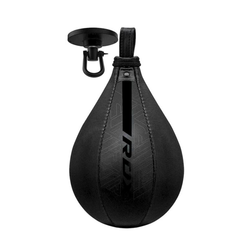PERA DE VELOCIDAD CUERO RDX F6 KARA CON SOPORTE MATTE BLACK – 2SBR-F6MB - 1