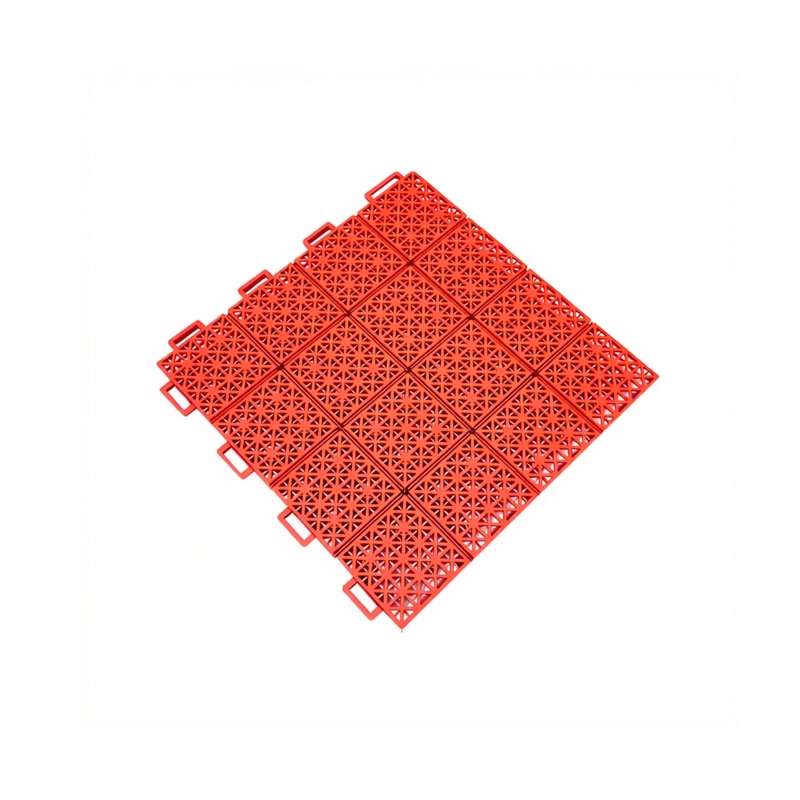 PISO DEPORTIVO ENTRELAZADO 50U 40CM X 40CM X 15 MM ROJO - 2