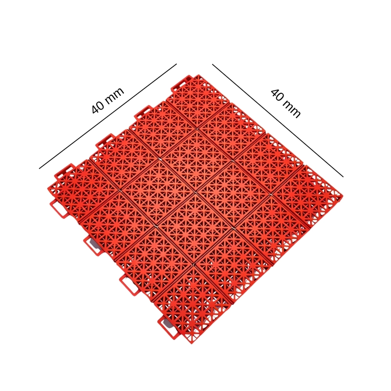 PISO DEPORTIVO ENTRELAZADO 50U 40CM X 40CM X 15 MM ROJO - 3