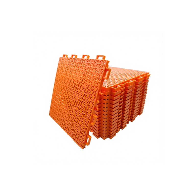 PISO DEPORTIVO ENTRELAZADO 50U 40CM X 40CM X 15 MM NARANJO - 1