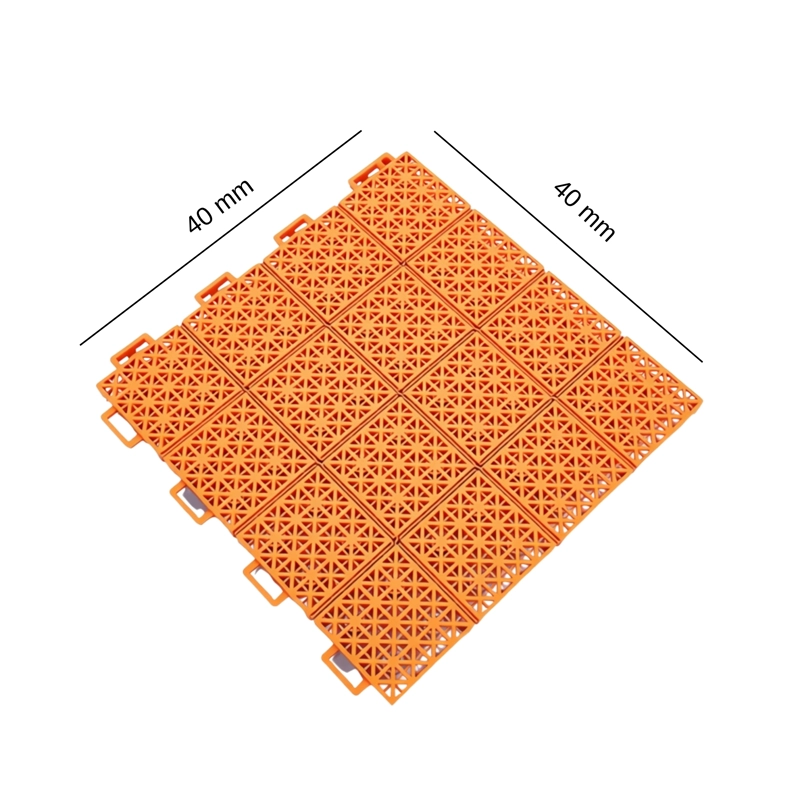 PISO DEPORTIVO ENTRELAZADO 50U 40CM X 40CM X 15 MM NARANJO - 3