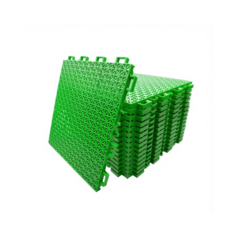 PISO DEPORTIVO ENTRELAZADO 50U 40CM X 40CM X 15 MM VERDE - 1