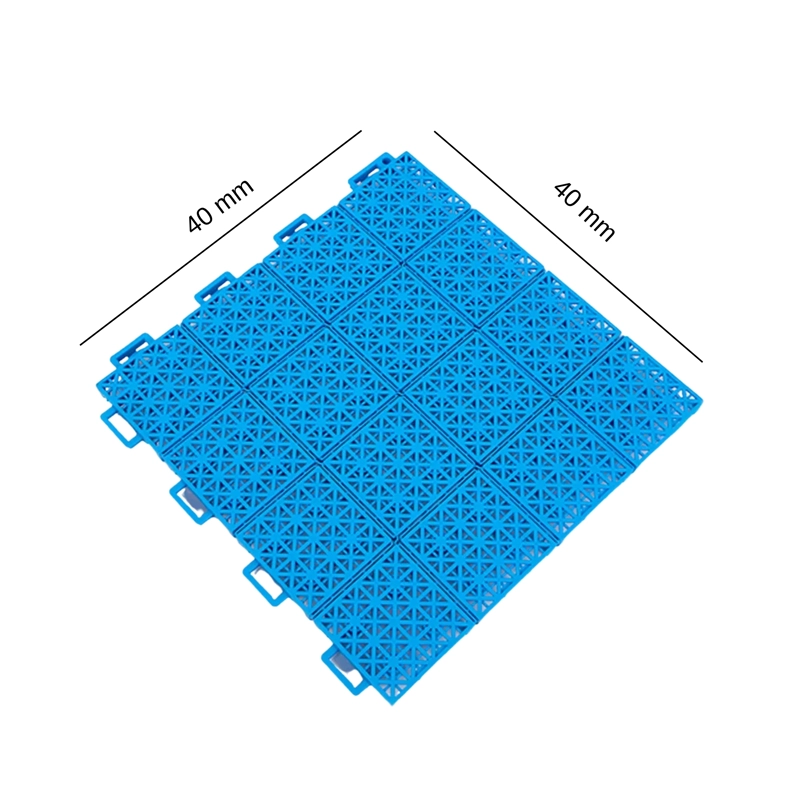 PISO DEPORTIVO ENTRELAZADO 50U 40CM X 40CM X 15 MM AZUL - 3