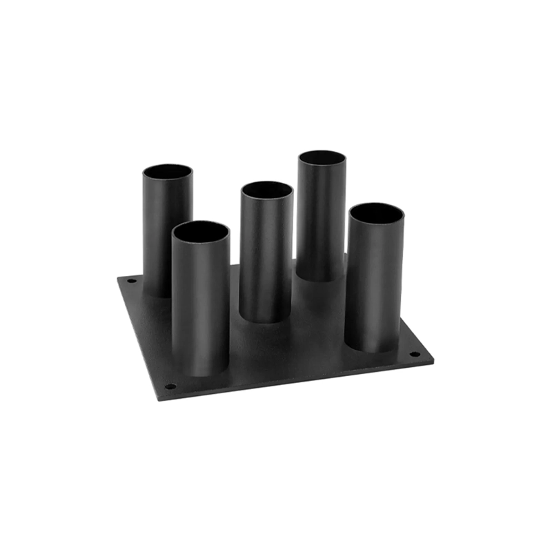 RACK VERTICAL COMPTACTO 5 BARRAS OLIMPICAS NEGRO - 1