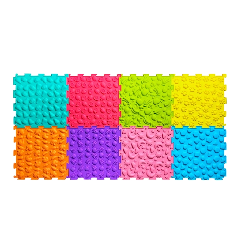 TAPETES SENSORIAL NIÑOS SET 8 PIEZAS CUADRADOS A10 SR2505 - 1