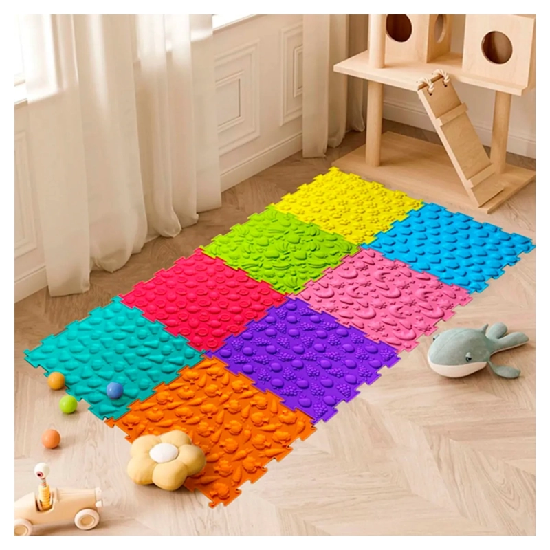 TAPETES SENSORIAL NIÑOS SET 8 PIEZAS CUADRADOS A10 SR2505 - 2