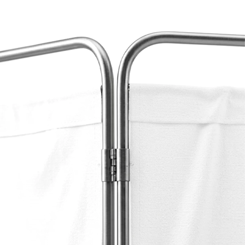 BIOMBO CLINICO DE 3 CUERPOS ACERO INOXIDABLE ALTO 180 CM – SECCION 60 CM – BLANCO JD-FS01 - 4