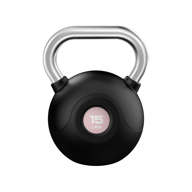 KETTLEBELL PESA RUSA MARCYPRO POLY URETHANE COATED CHROMED 15 LB / 6.8 KG - 015-PINK - 1