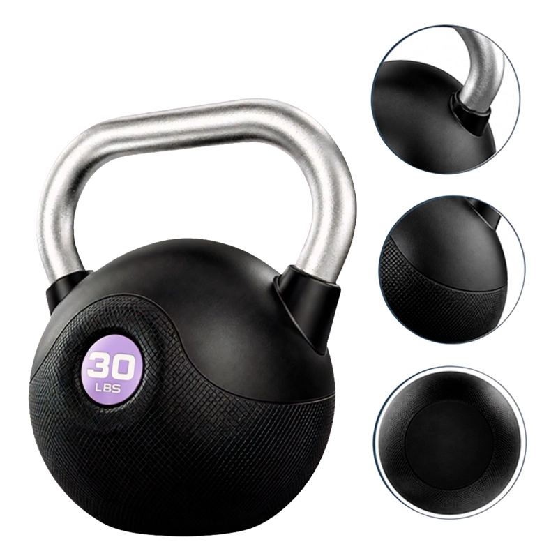 KETTLEBELL PESA RUSA MARCYPRO POLY URETHANE COATED CHROMED 30 LB / 13.6 KG - 030-PURPLE - 4