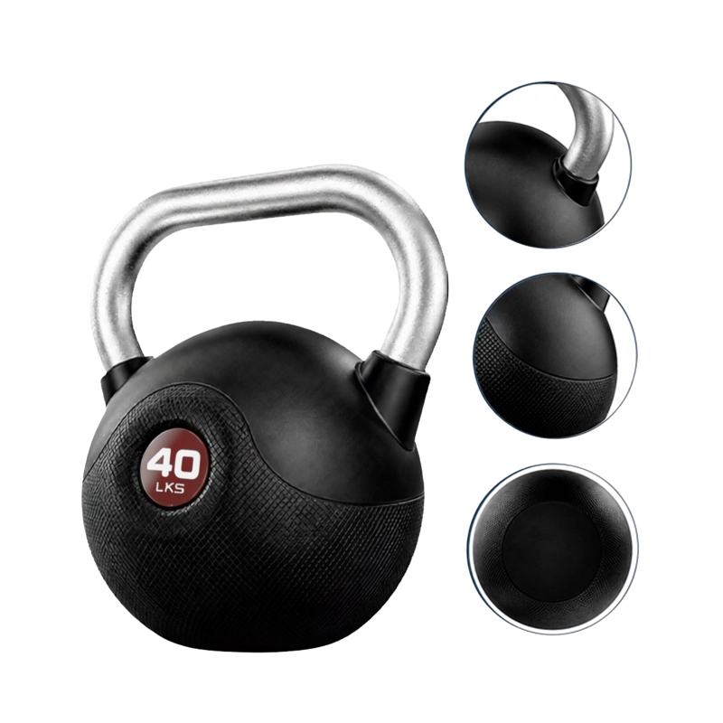 KETTLEBELL PESA RUSA MARCYPRO POLY URETHANE COATED CHROMED 40 LB / 18 KG - 040-RED - 4