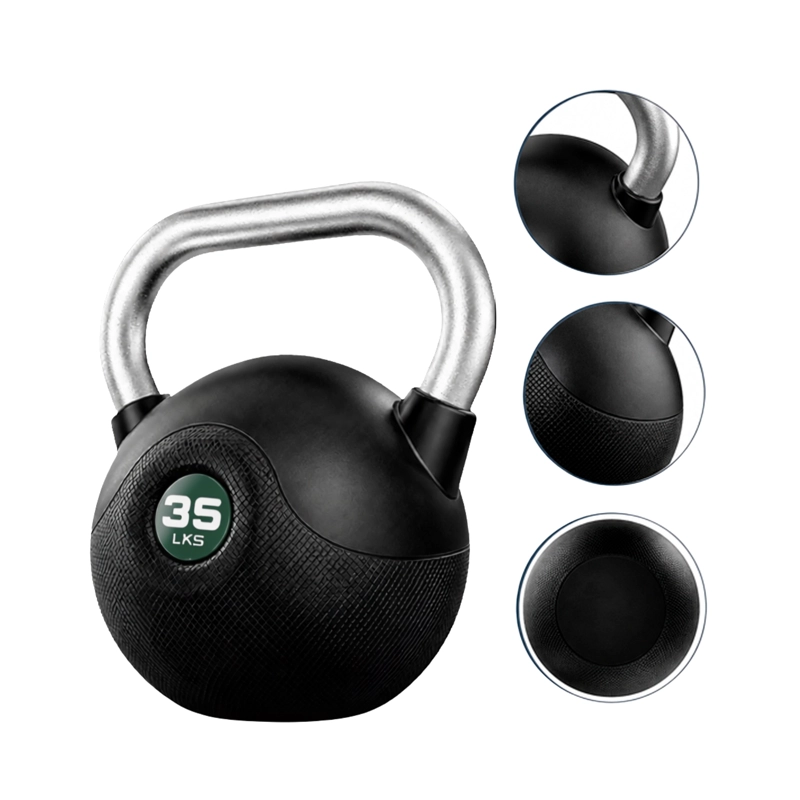 KETTLEBELL PESA RUSA MARCYPRO POLY URETHANE COATED CHROMED 35 LB / 16 KG - 035-SAGE - 4