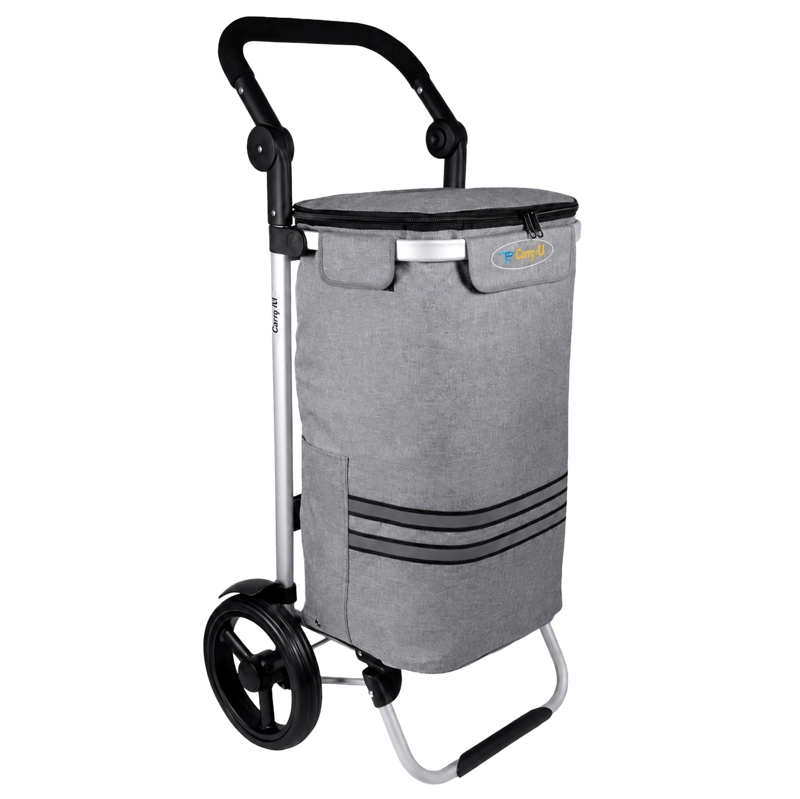 CARRITO COMPRAS PLEGABLE CARRY ALL PERTH GRIS  + BOLSO COOLER - 1