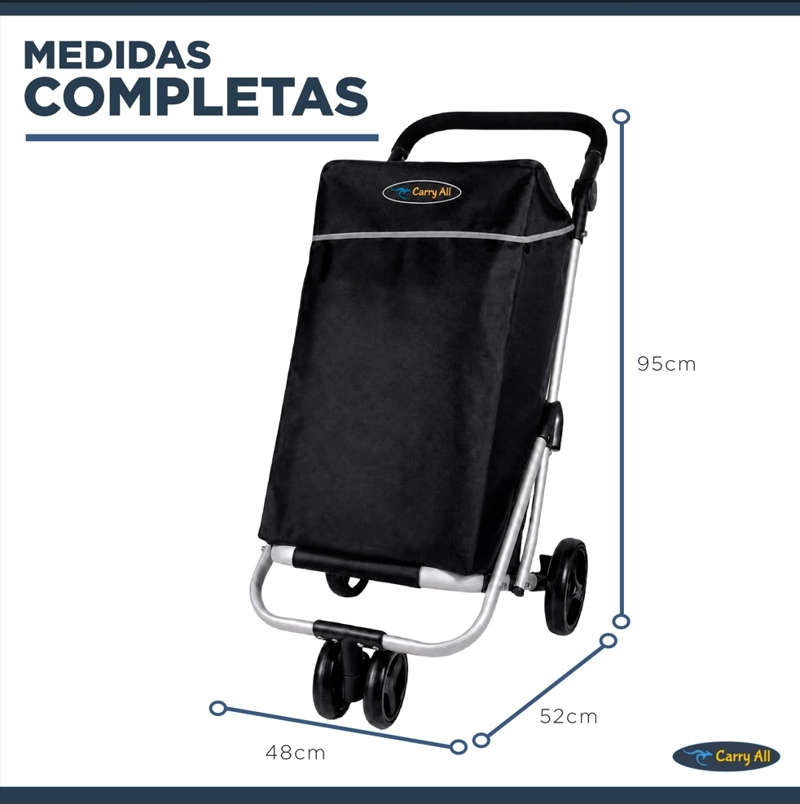 CARRITO COMPRAS PLEGABLE PREMIUM SUPERMERCADO FERIA COOLER - 5