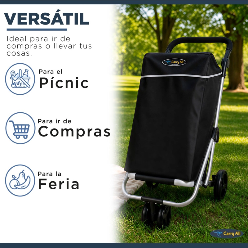 CARRITO COMPRAS PLEGABLE PREMIUM SUPERMERCADO FERIA COOLER - 6