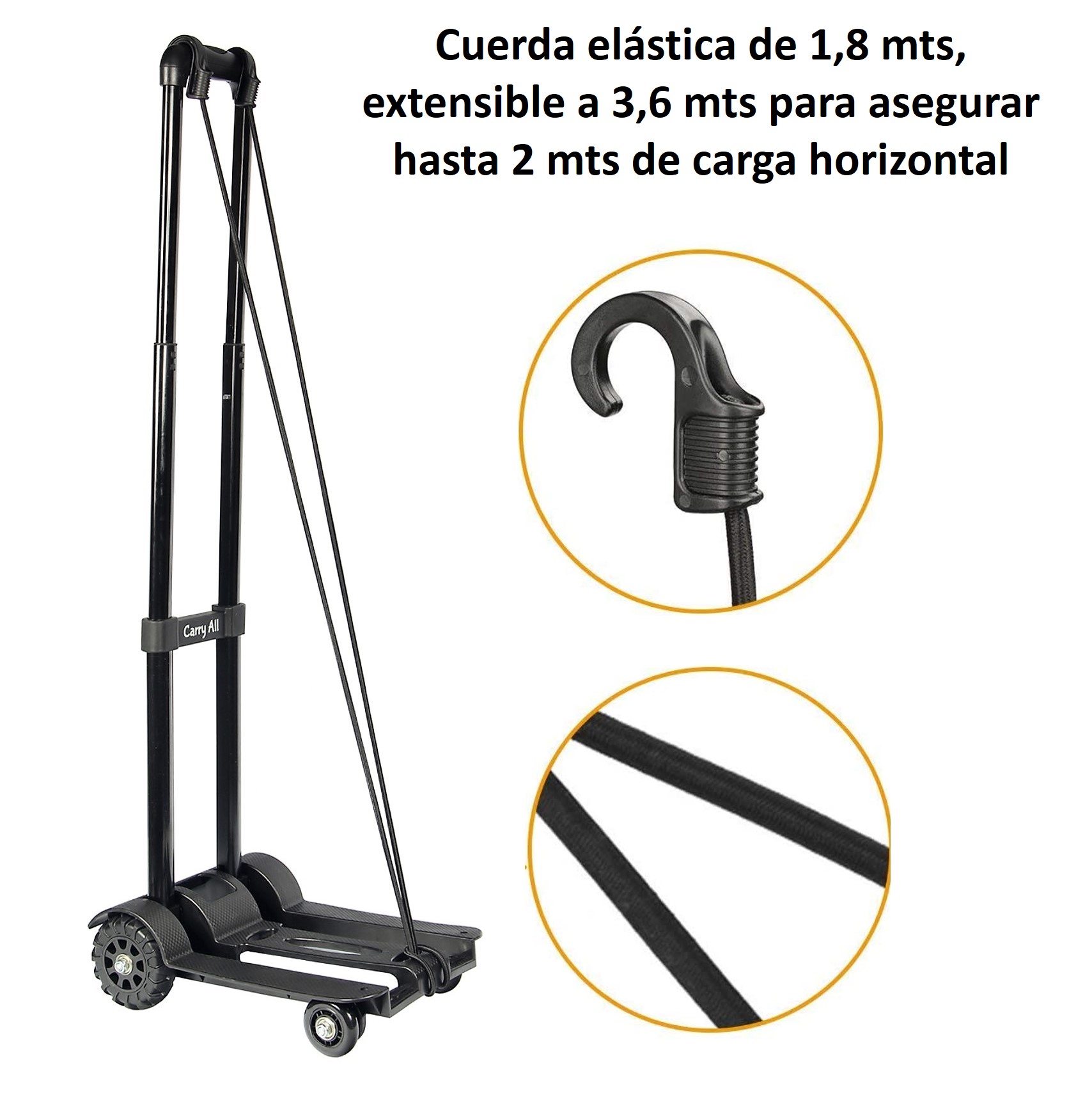 CARRO YEGUA PLEGABLE DE CARGA TIPO PLATAFORMA 65 KILOS - 3