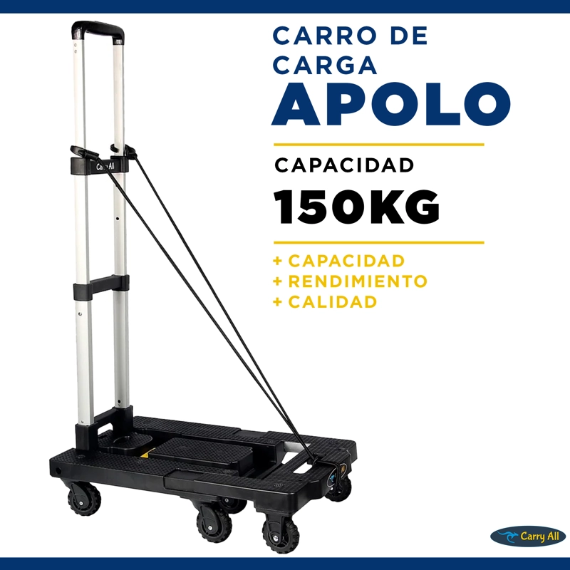 CARRO YEGUA PLEGABLE DE CARGA TIPO PLATAFORMA 150 KILOS - 2